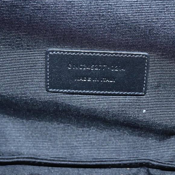 SAINT LAURENT Clutch Bag PVC Dark Brown Gold Auth bs16997 - Picture 12 of 16